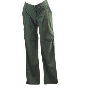 Marmot Green Convertible Women's Hiking Pants Nylon StretchWaterproof Size 4